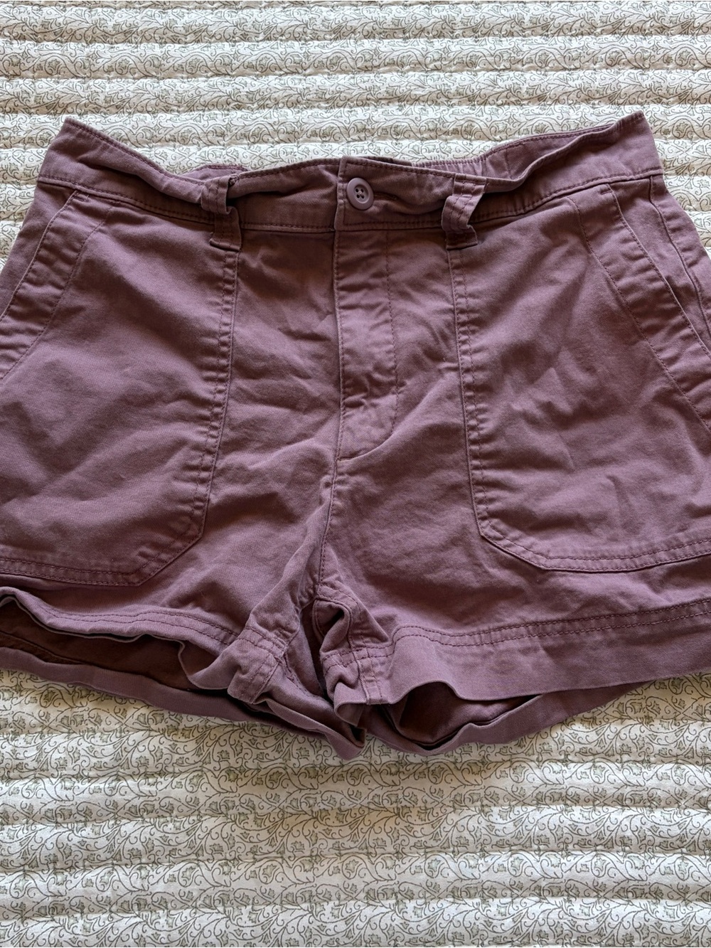 Old Navy Dusty Mauve Cotton Utility Shorts